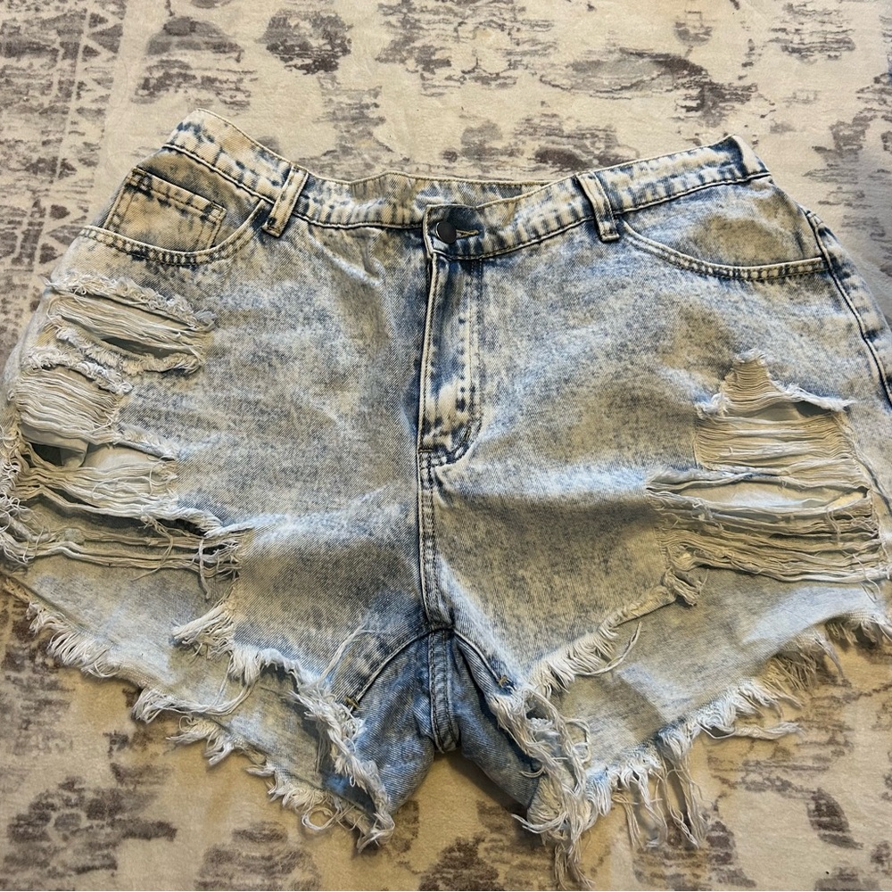Distressed Denim Women's Shorts